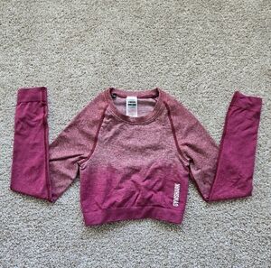 Gymshark Adapt Ombre Seamless Long Sleeve Crop Top
